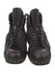 Santoni Shearling Combat Boots