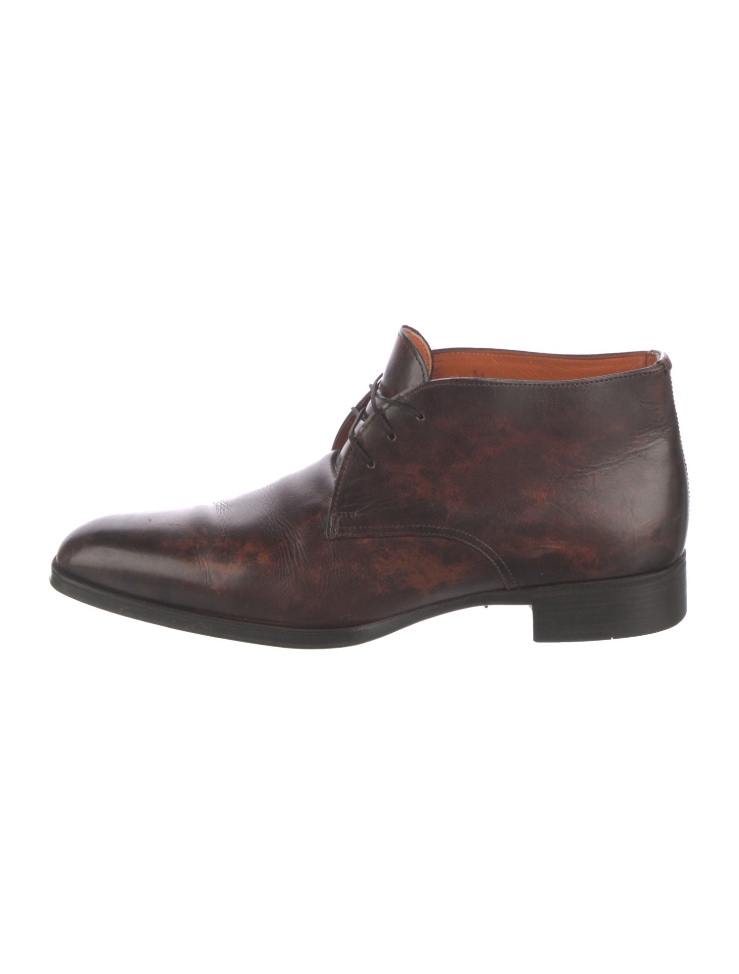 Santoni Leather Lace-Up Boots