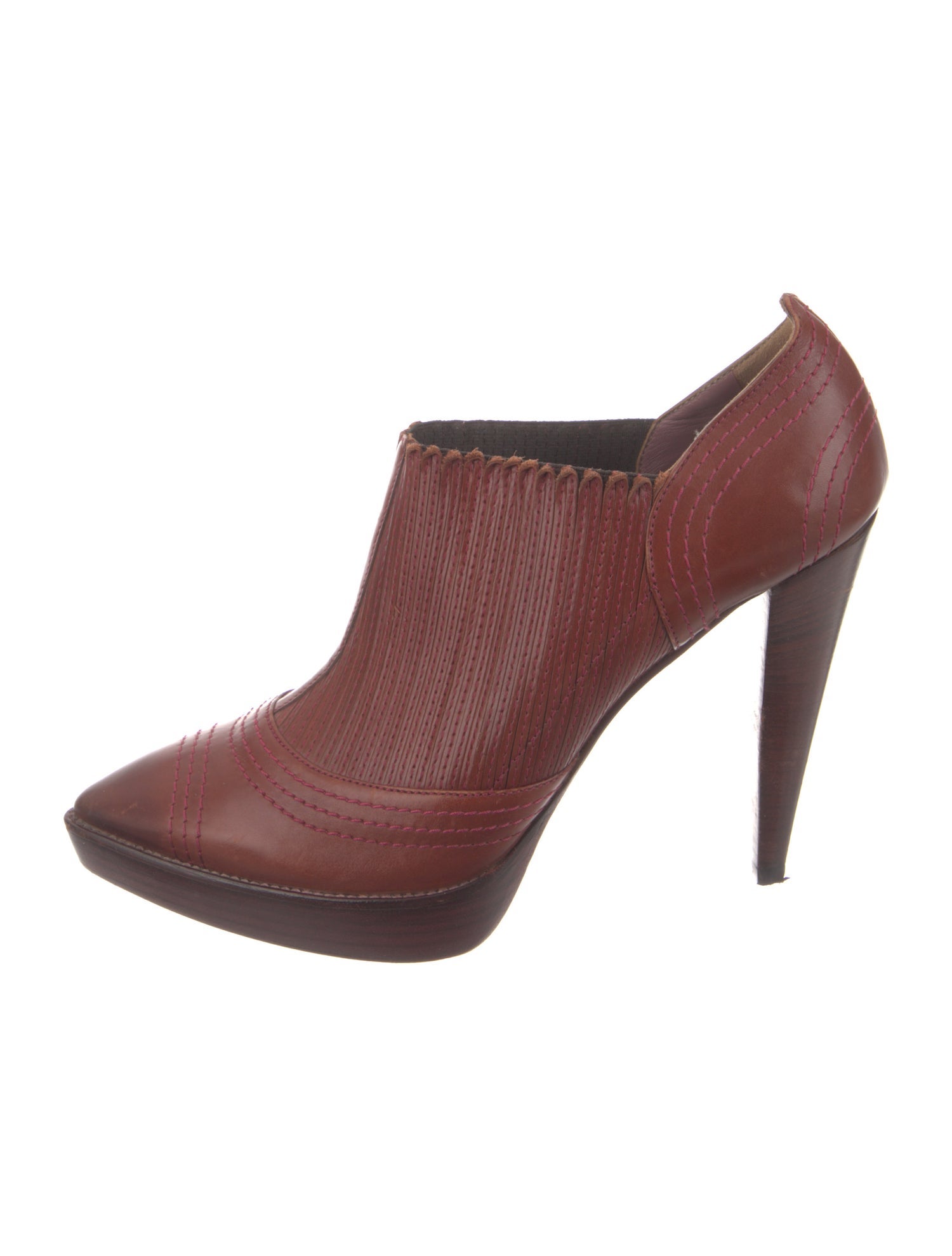 Santoni Leather Scalloped Accent Mules