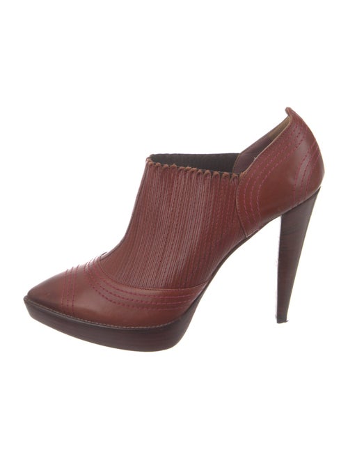 Santoni Leather Scalloped Accent Mules