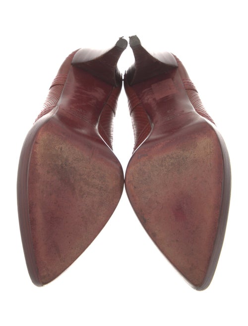 Santoni Leather Scalloped Accent Mules