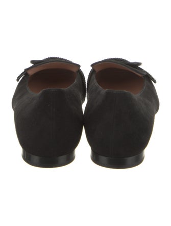 Santoni Suede Crystal Embellishments Loafers