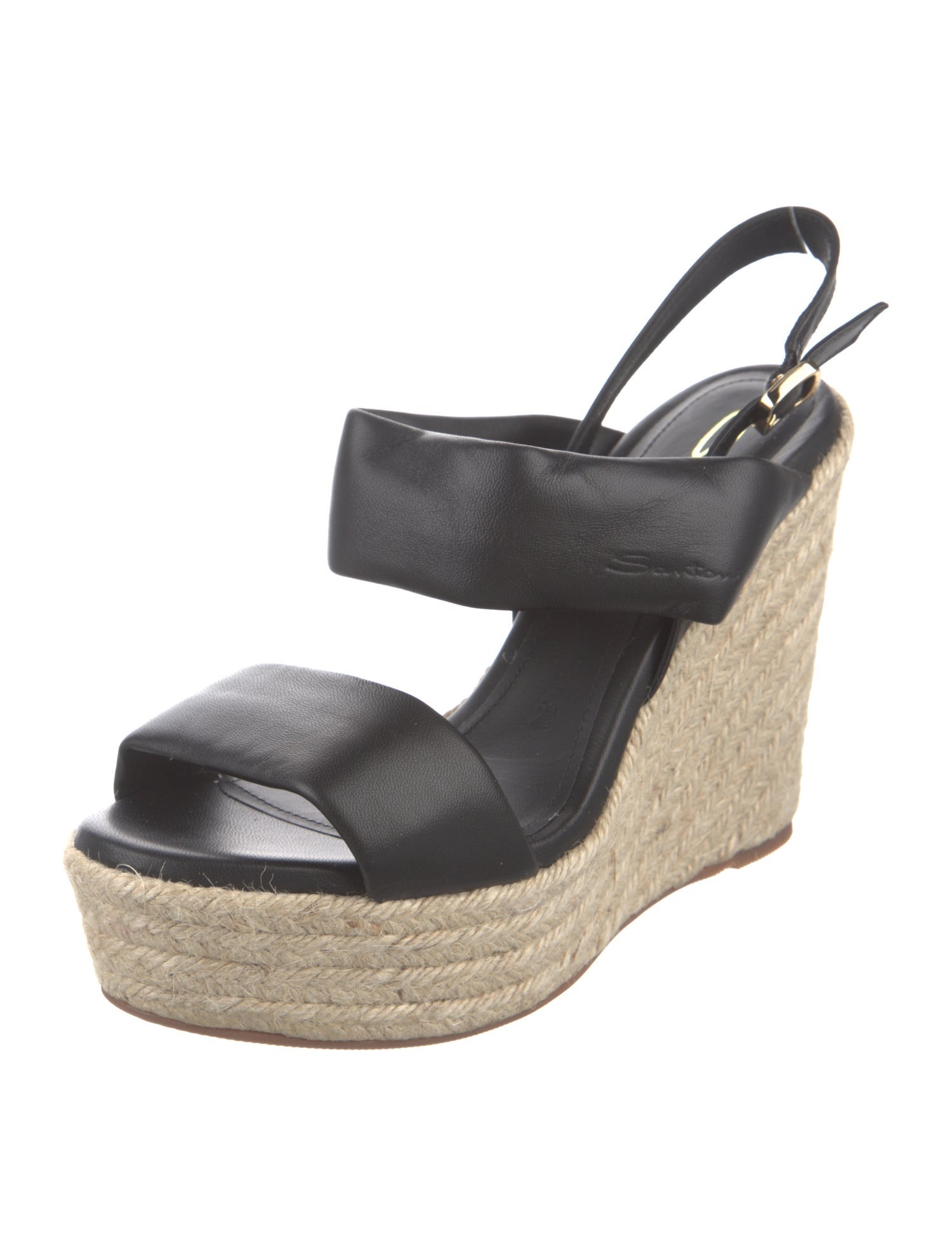 Santoni Leather Slingback Sandals