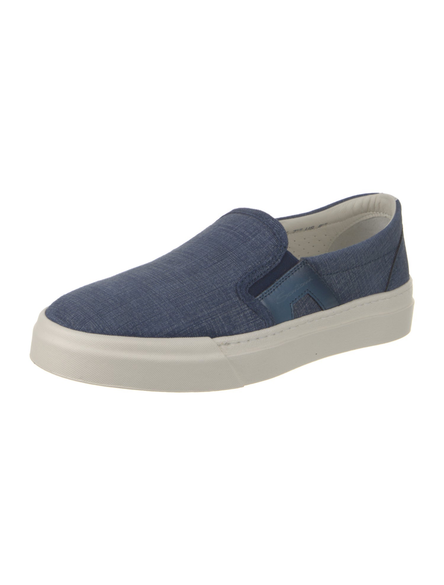 Santoni Denim Printed Sneakers w/ Tags