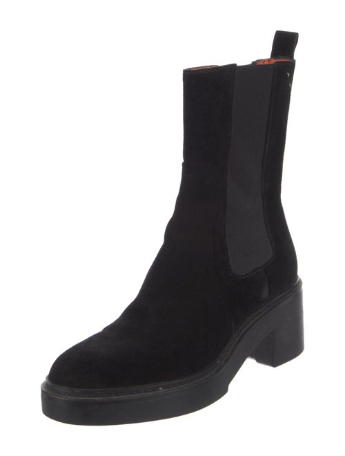 Santoni Suede Combat Boots