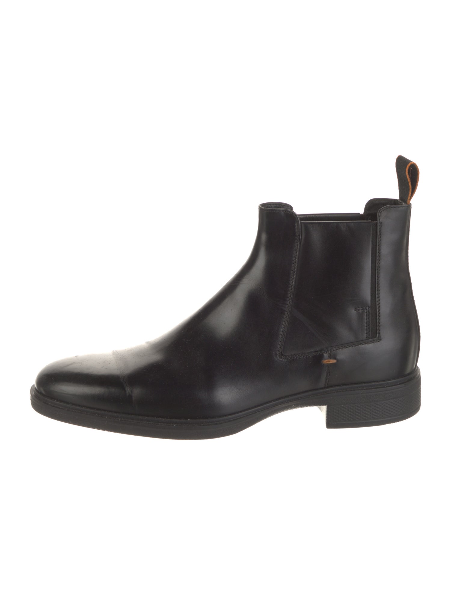 Santoni Leather Chelsea Boots