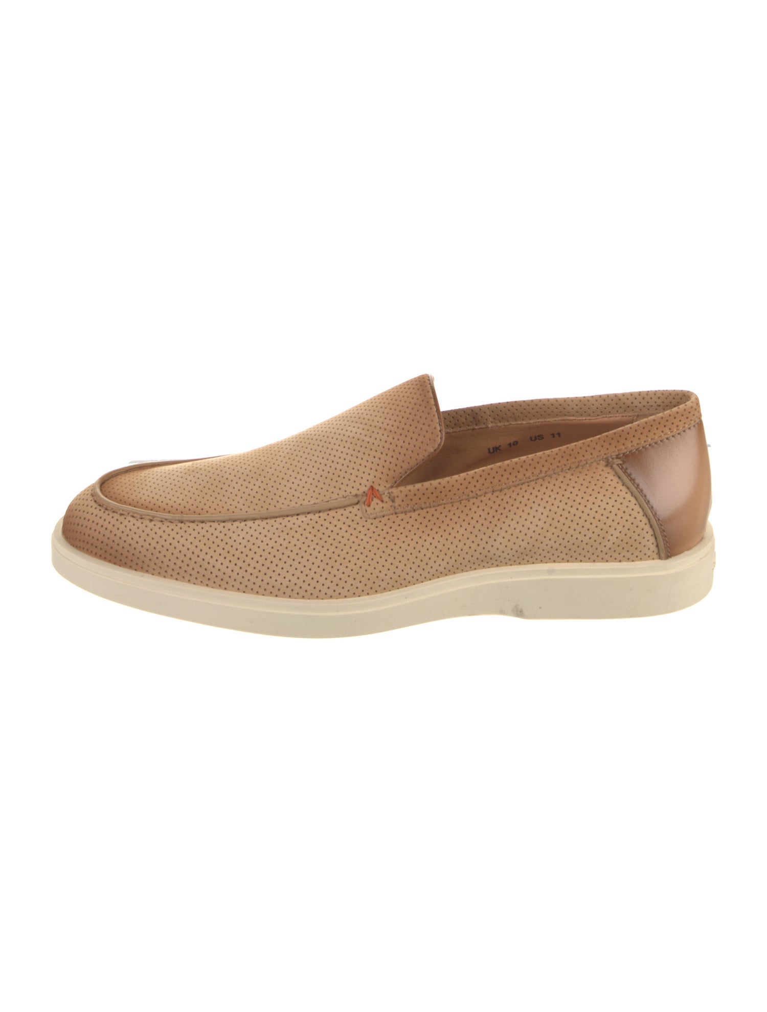 Santoni Suede Leather Trim Embellishment Loafers w/ Tags