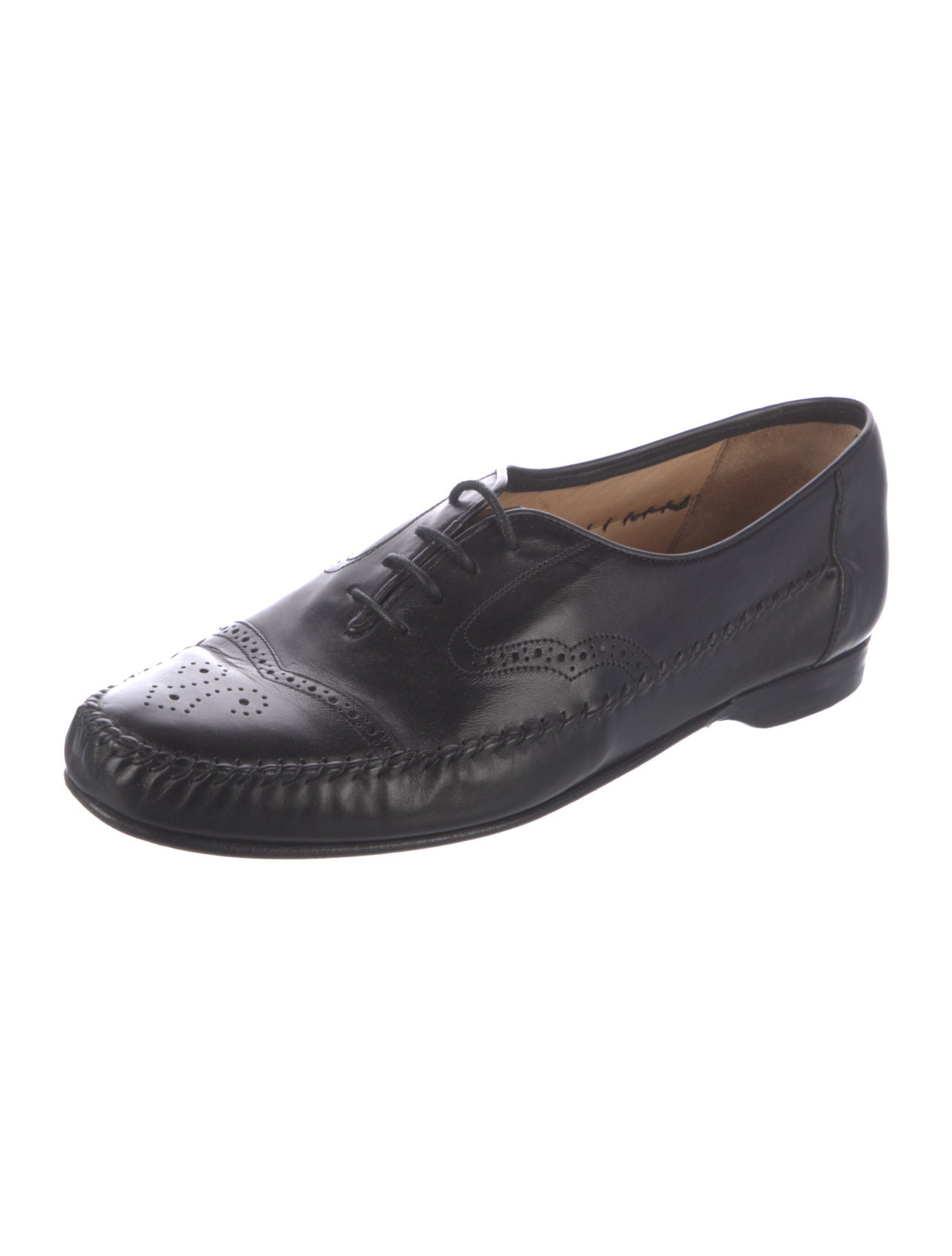 Santoni Leather Lasercut Accents Brogues