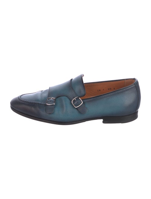 Santoni Leather Monk Straps