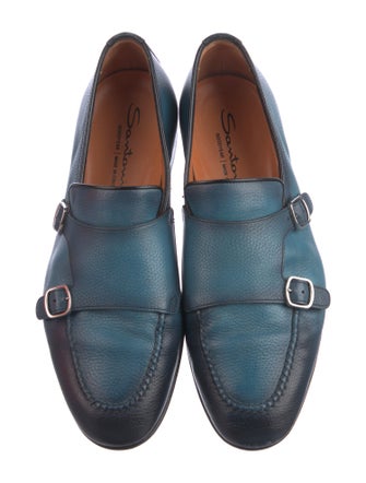 Santoni Leather Monk Straps