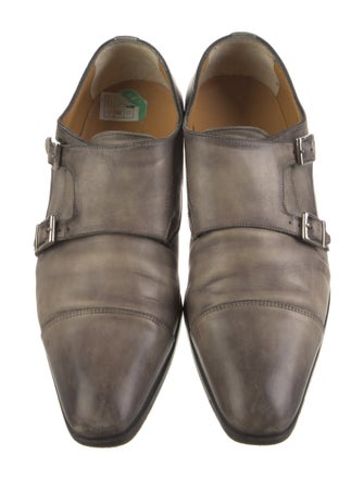 Santoni Leather Monk Straps