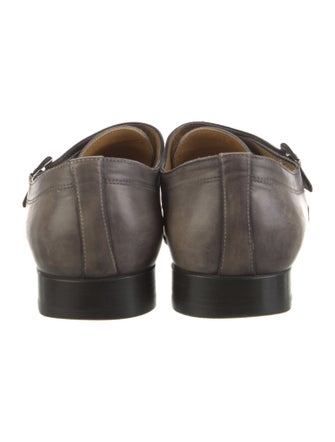 Santoni Leather Monk Straps