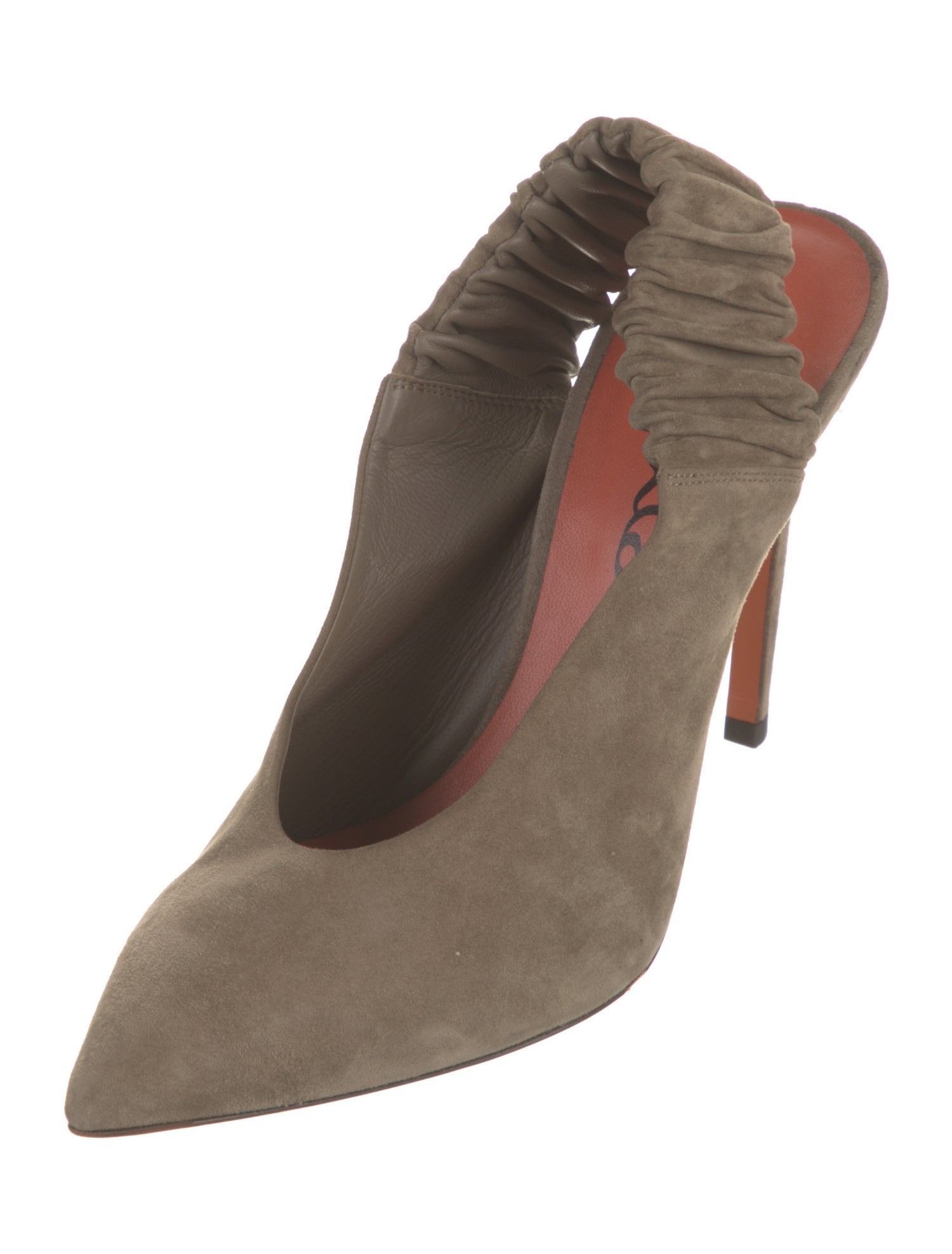 Santoni Suede Slingback Pumps