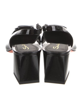 Santoni Patent Leather Slingback Pumps