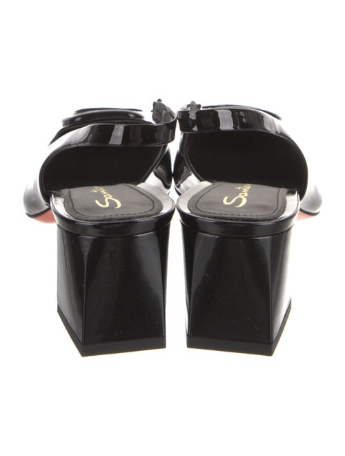 Santoni Patent Leather Slingback Pumps