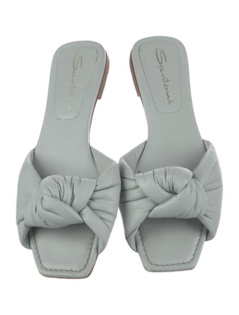 Santoni Leather Slides