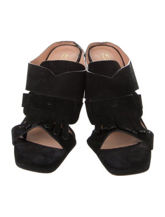 Santoni Suede Slides