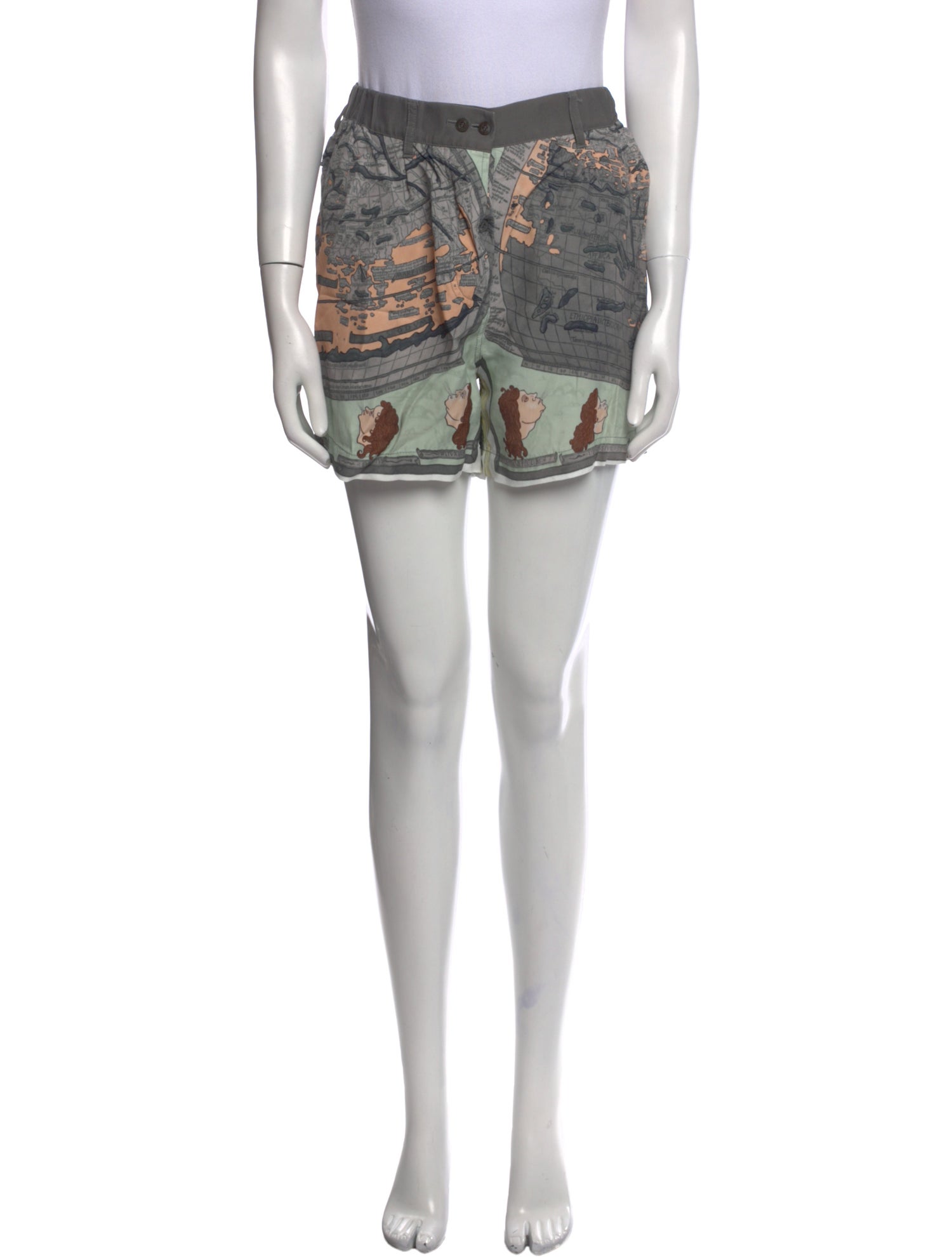 Santoni Printed Mini Shorts