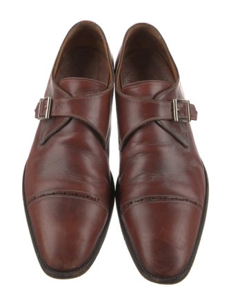 Santoni Leather Monk Straps