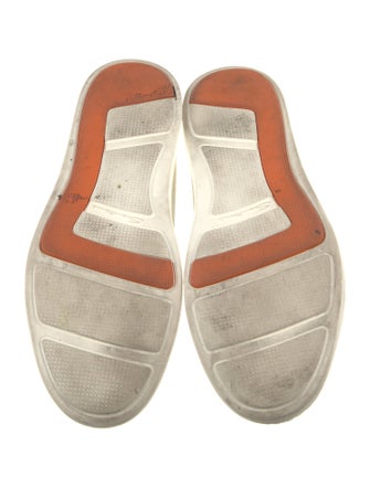 Santoni Leather Colorblock Pattern Sneakers