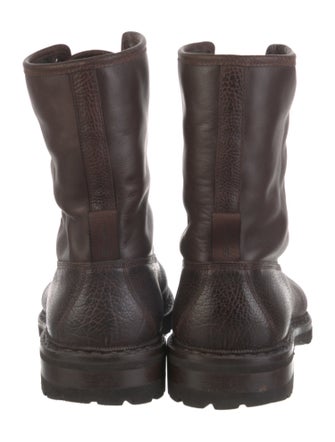 Santoni Leather Combat Boots