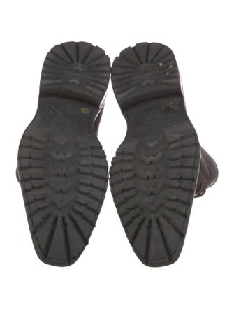 Santoni Leather Combat Boots