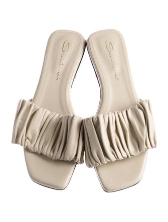 Santoni Leather Slides