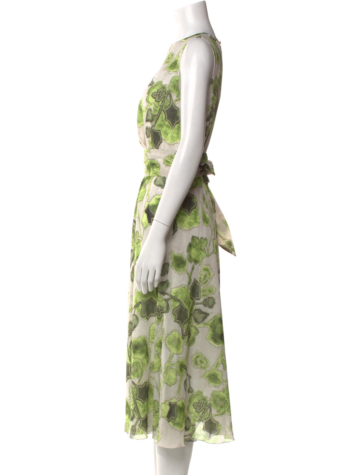Santoni Floral Print Midi Length Dress w/ Tags