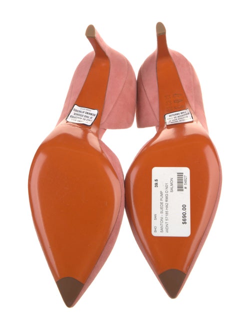 Santoni Suede D'Orsay Pumps