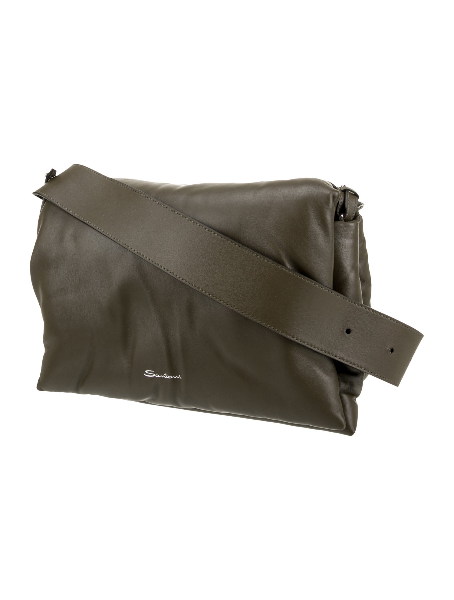 Santoni Leather Messenger Bag