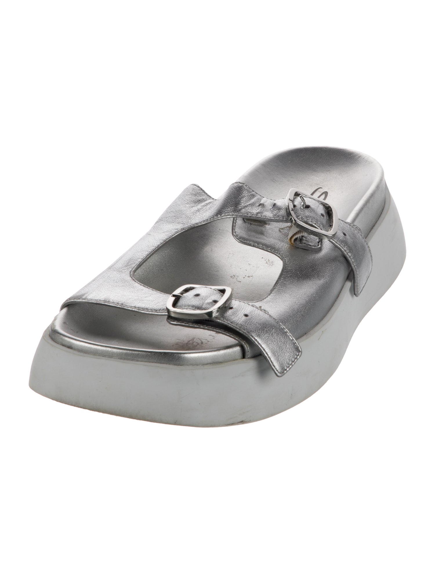 Santoni Leather Slides