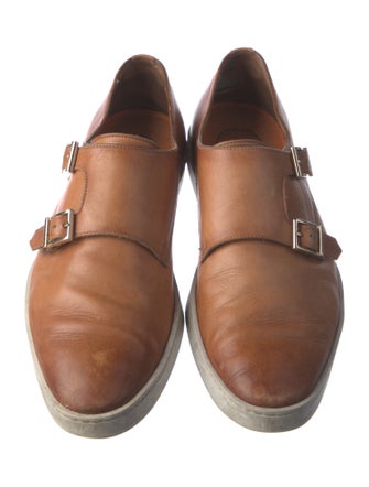 Santoni Leather Monk Straps