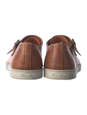 Santoni Leather Monk Straps