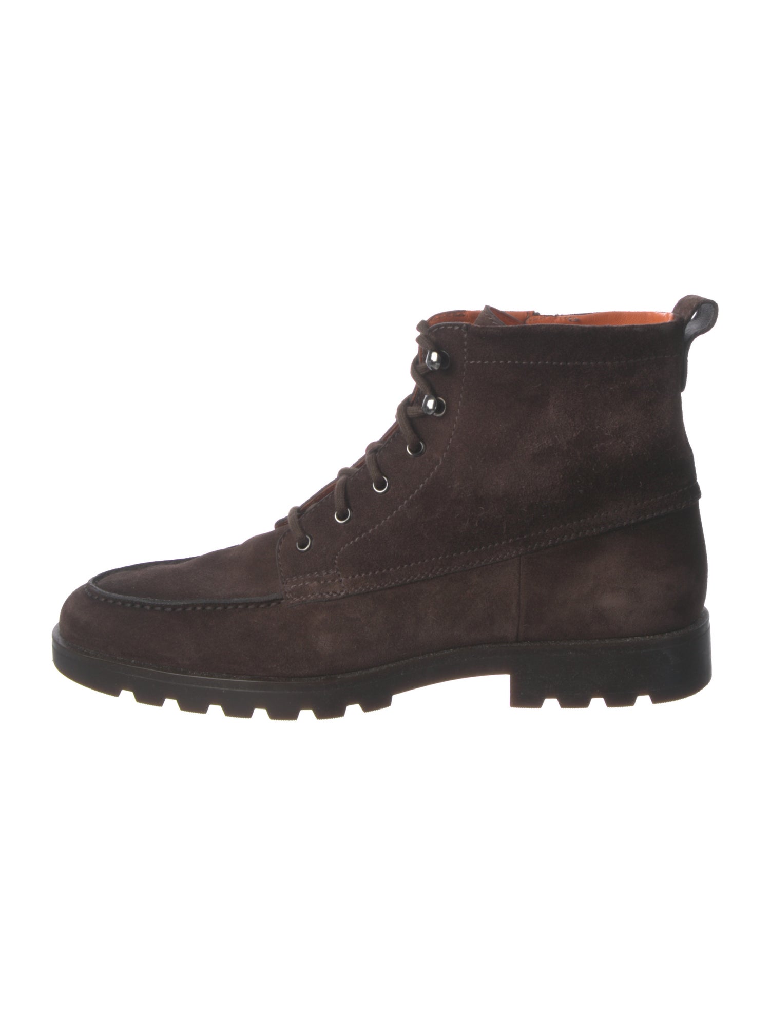 Santoni Suede Lace-Up Boots