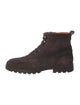 Santoni Suede Lace-Up Boots