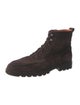 Santoni Suede Lace-Up Boots