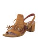 Santoni Suede Slingback Sandals