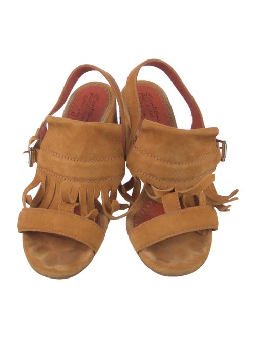 Santoni Suede Slingback Sandals