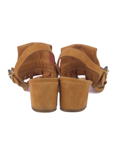 Santoni Suede Slingback Sandals