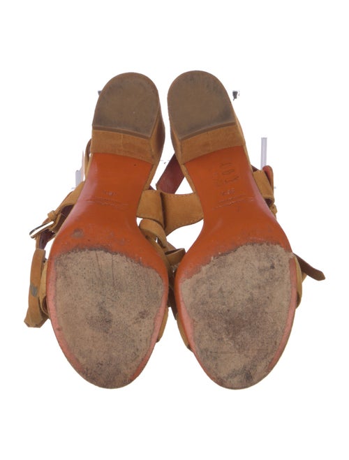 Santoni Suede Slingback Sandals