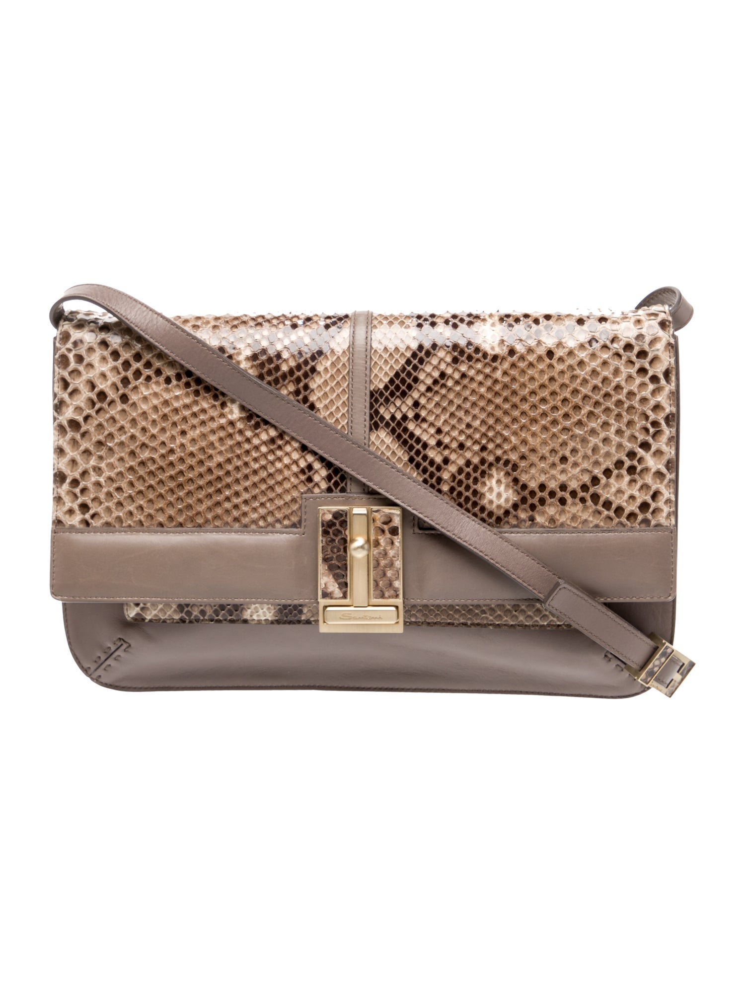 Santoni Snakeskin Shoulder Bag