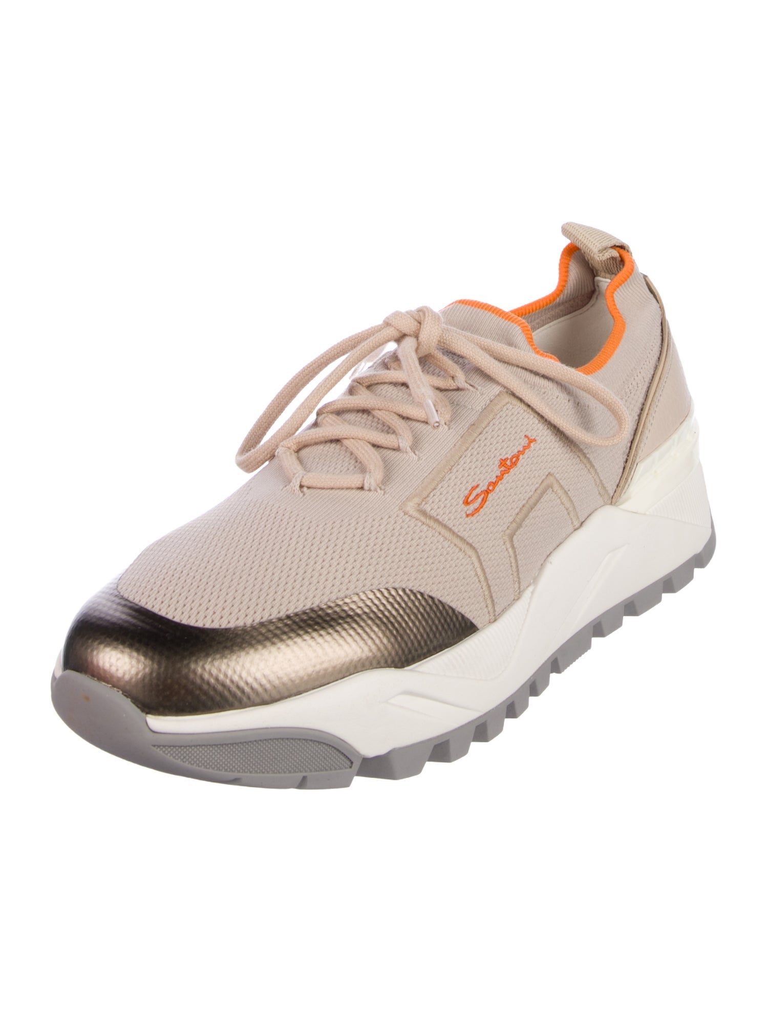 Santoni Leather Athletic Sneakers