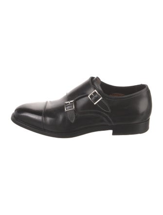Santoni Leather Monk Straps