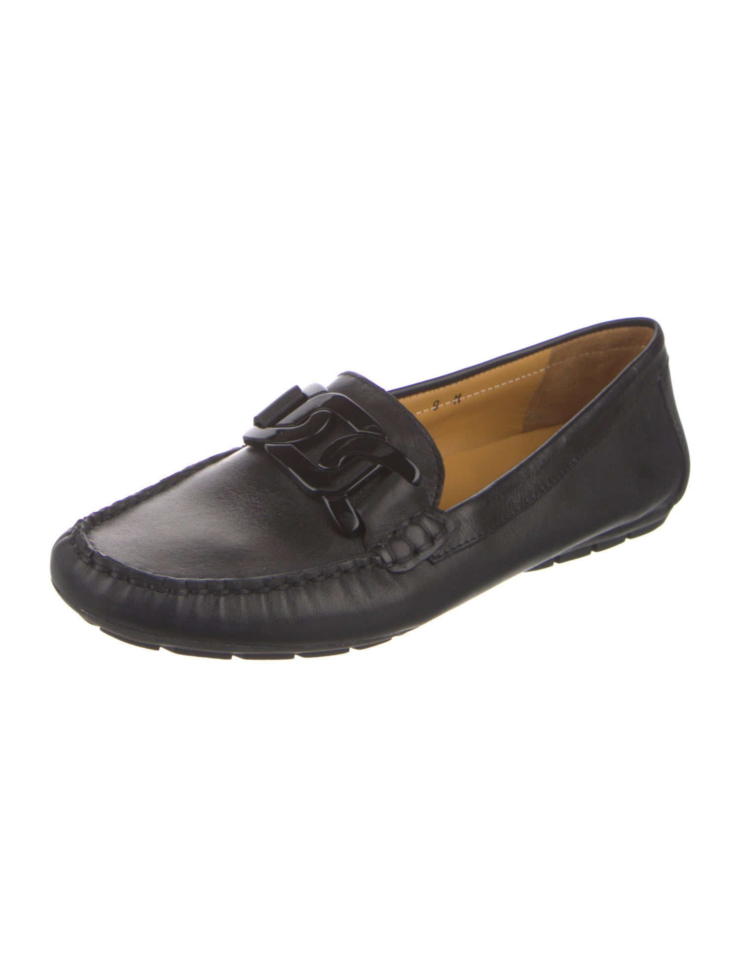 Santoni Leather Tassel Accents Loafers