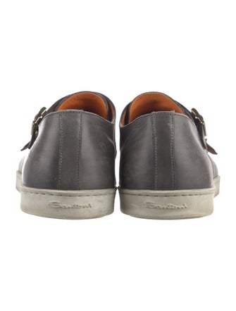 Santoni Leather Monk Straps