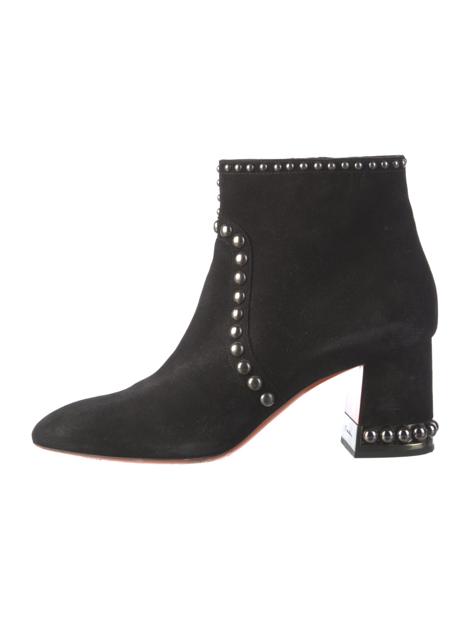 Santoni Suede Studded Accents Boots