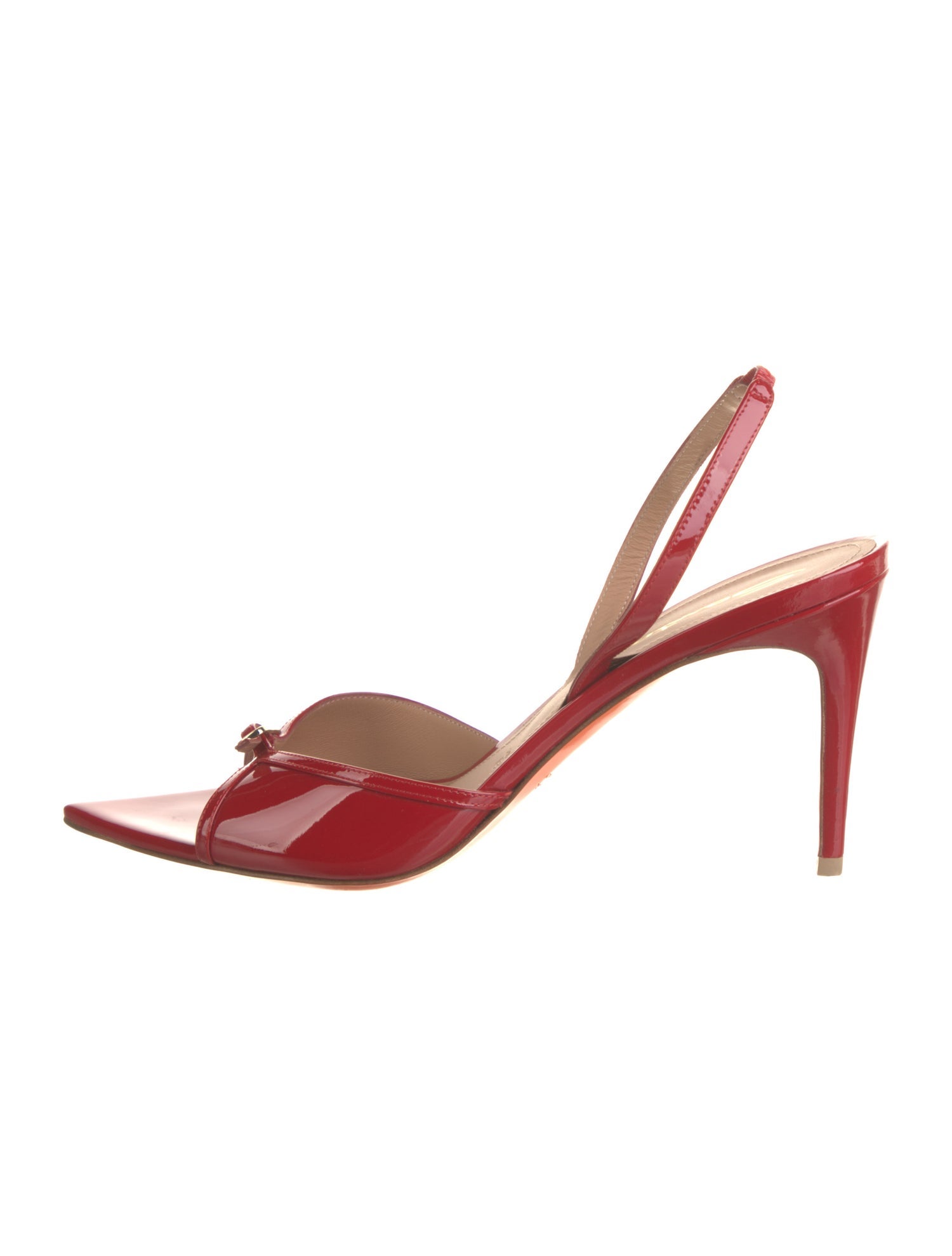 Santoni Patent Leather Slingback Sandals
