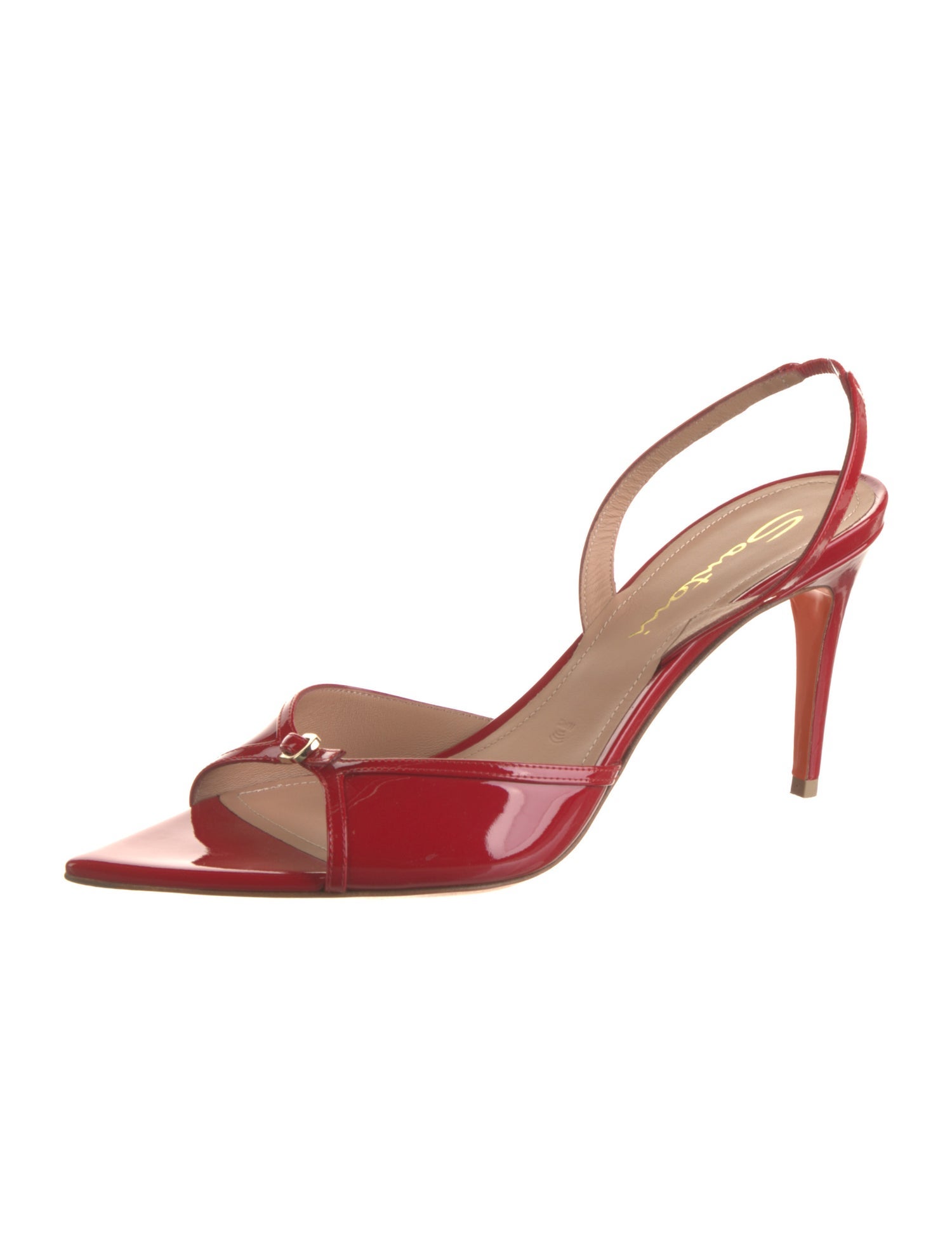Santoni Patent Leather Slingback Sandals