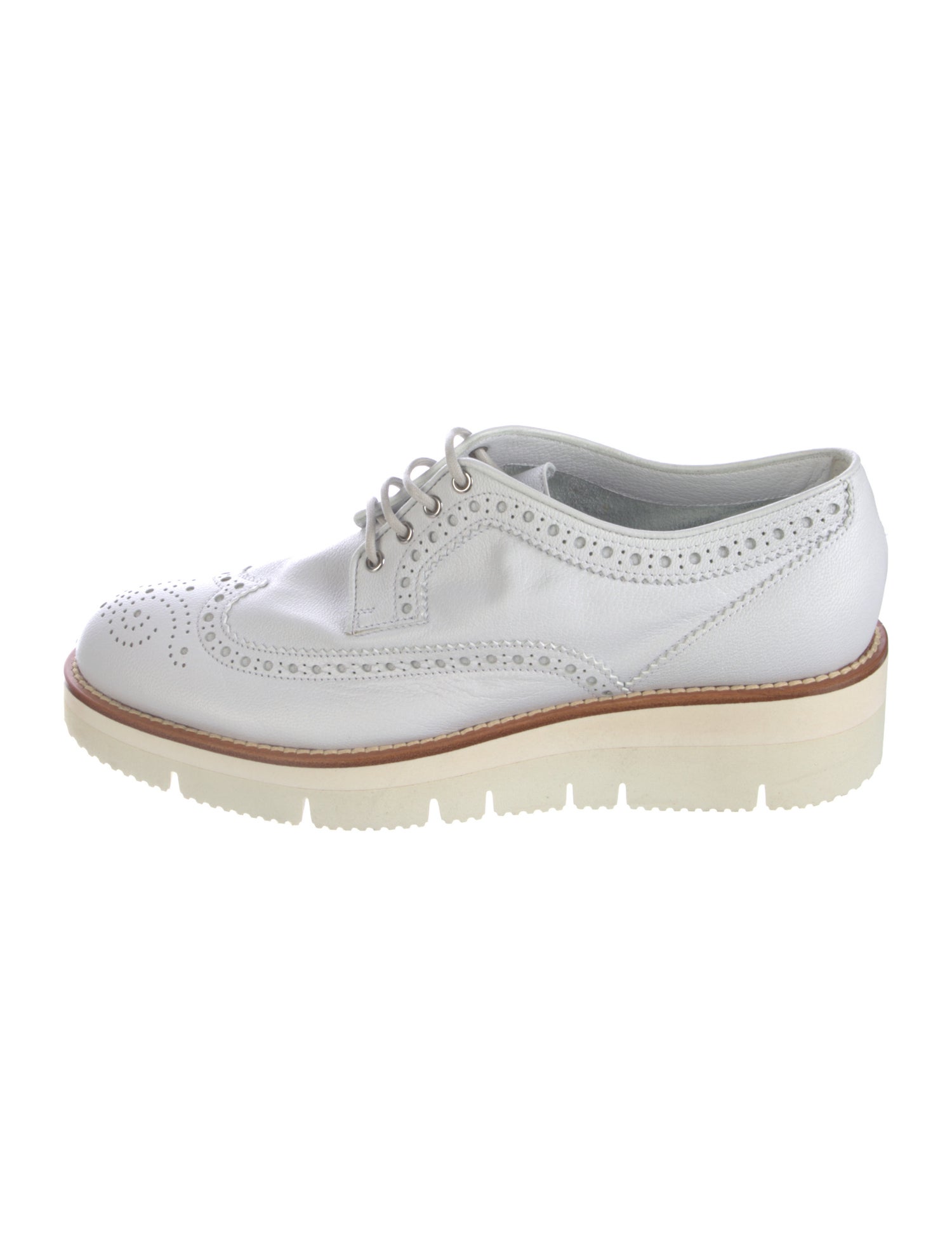 Santoni Leather Lasercut Accents Oxfords