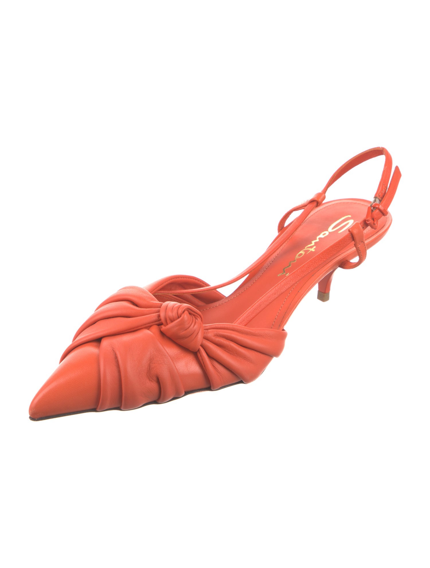 Santoni Leather Slingback Pumps